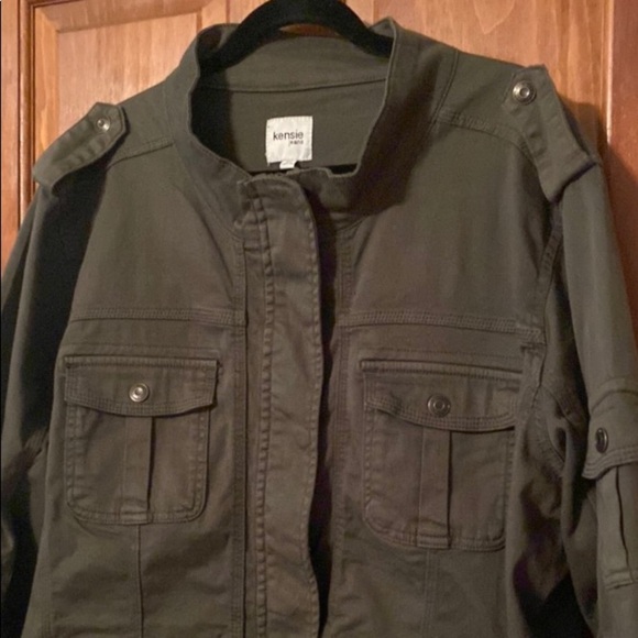 Kensie Women's Green Denim Style Jacket Size 3XL - Picture 5 of 11